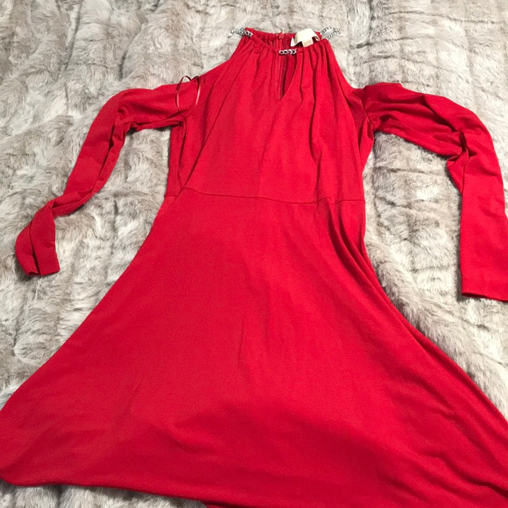 Michael Kors red skater dress